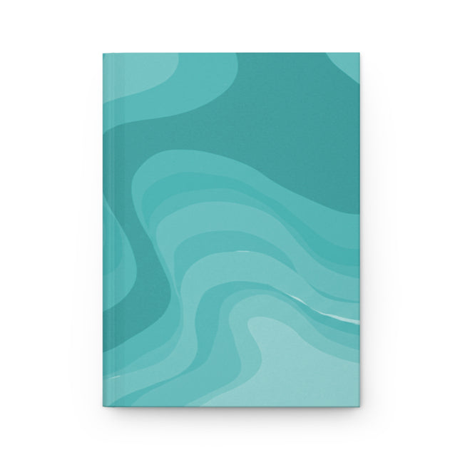 Tif Green Wavey 5.75" x 8" Hardcover Journal Matte with 150 lined pages