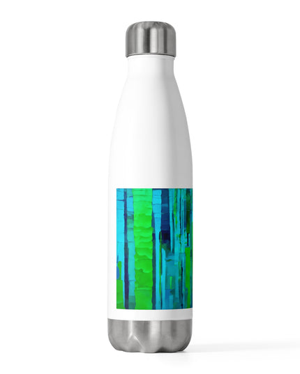 Striped Blue Green 20oz Insulated Water Bottle