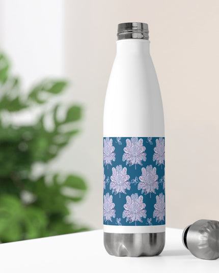 Lavender Floral Butterflies 20oz Insulated Water Bottle