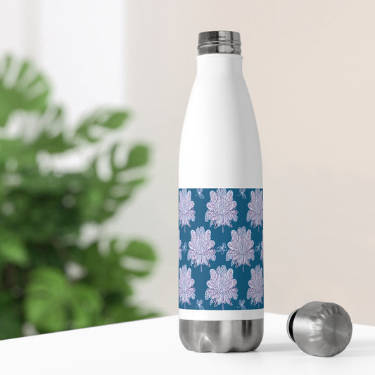 Lavender Floral Butterflies 20oz Insulated Water Bottle