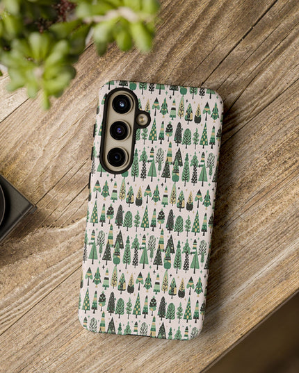Mini Vintage Green Trees Samsung Galaxy S24 Plus Tough Cases