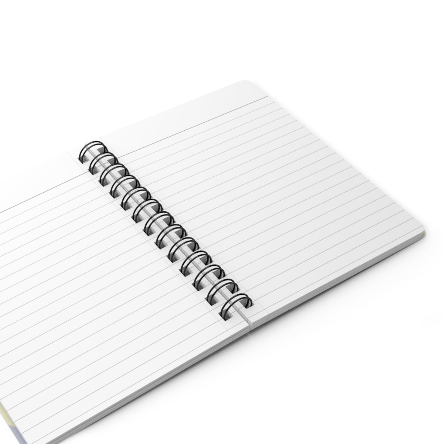 Pastel Soft Blue and Soft White Patches Spiral Bound Journal, 5" x 7" 150 pages