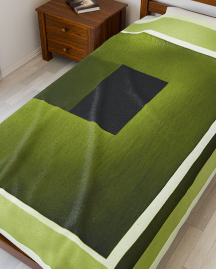 Lemongrass Shadow Velveteen Plush Blanket, 60" x 80"