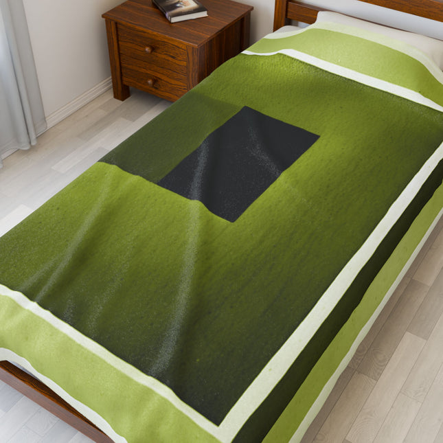 Lemongrass Shadow Velveteen Plush Blanket, 60" x 80"