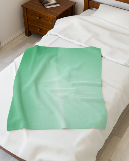 Mint Fade Velveteen Plush Blanket, 30" x 40"