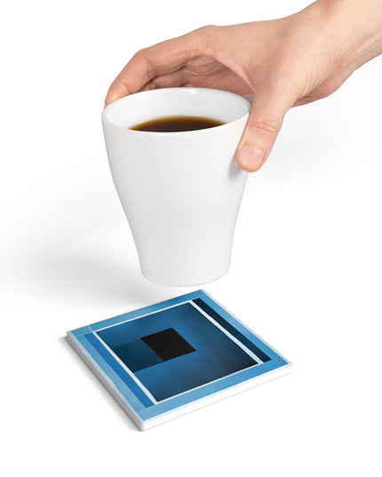 Blue Shadow 4" x 4" Square Ceramic Coaster