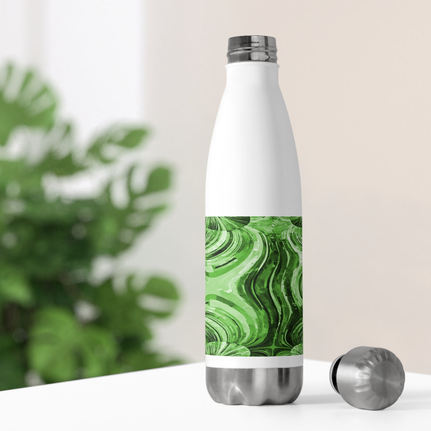 Uzi Spiral Mint Pastel 20oz Insulated Water Bottle