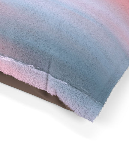Gray Sea Pink Fog 28" × 18" Pet Bed