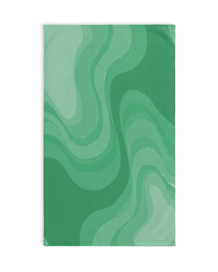 Mint Green Wavey Hand Towel, 16" x 28"