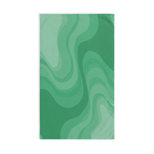 Mint Green Wavey Hand Towel, 16" x 28"