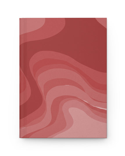 Power Red Wavey 5.75" x 8" Hardcover Journal Matte with 150 lined pages