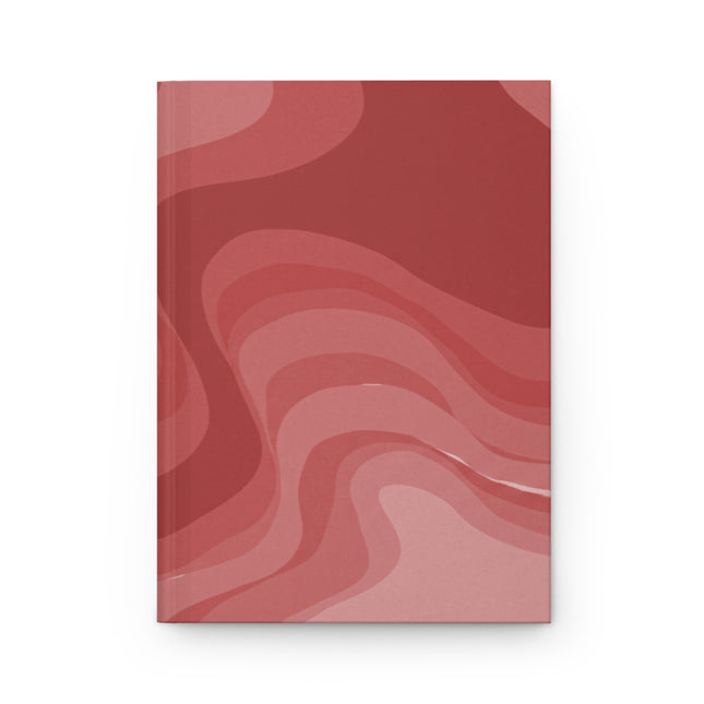 Power Red Wavey 5.75" x 8" Hardcover Journal Matte with 150 lined pages