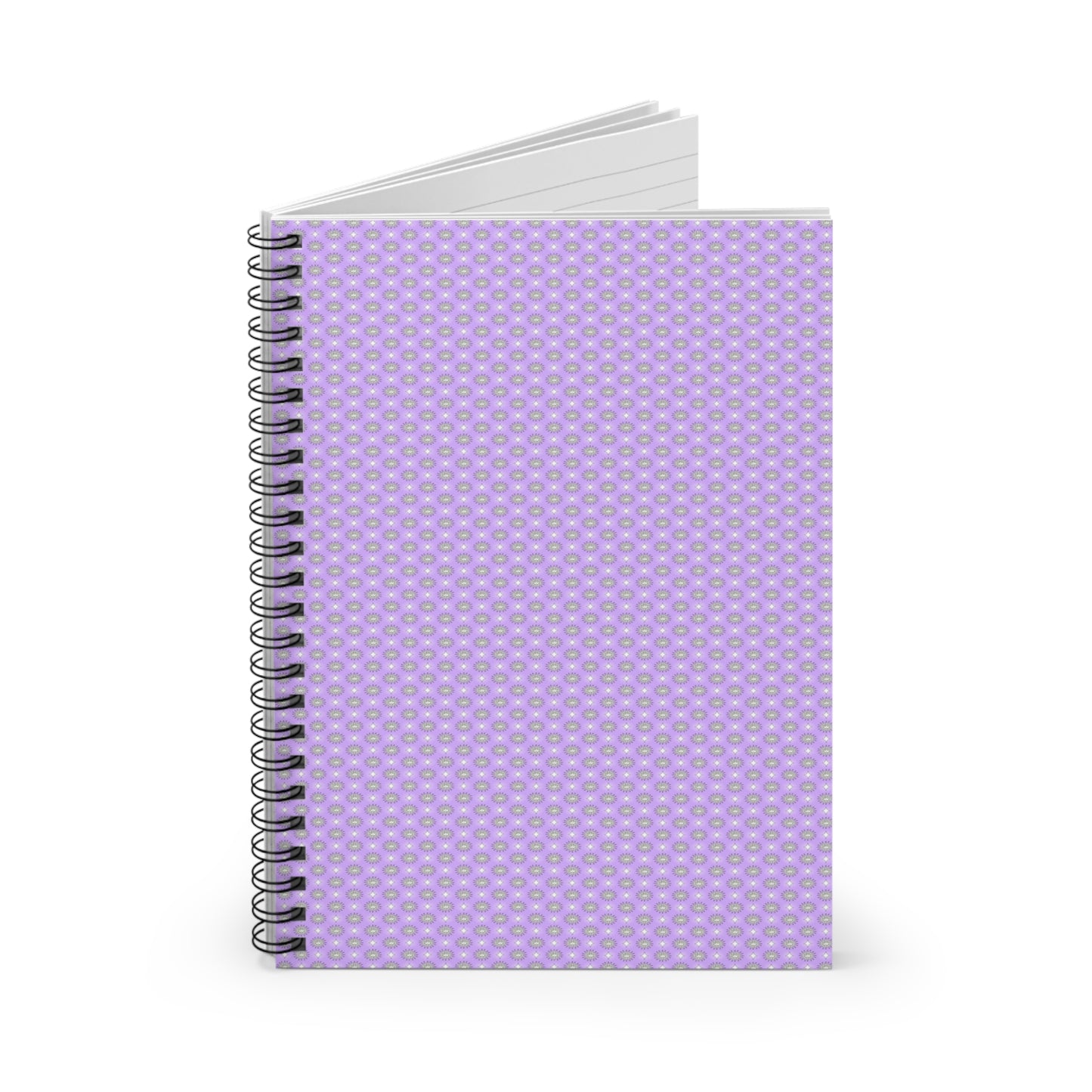 Lavender Star-crossed Bodies Spiral Notebook - Ruled Line, 6" x 8", 118 pages