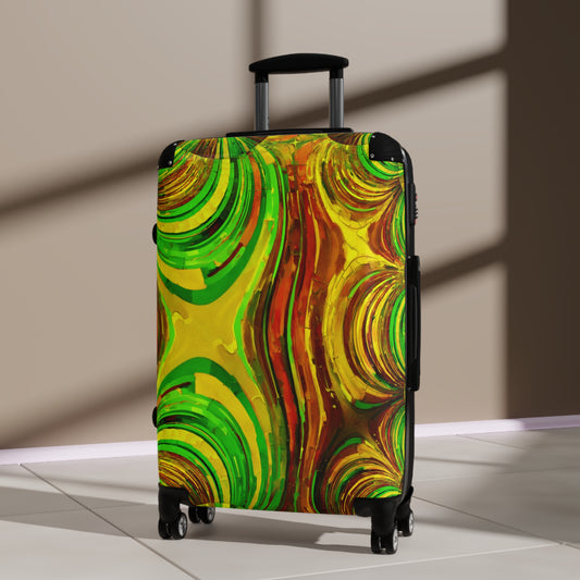 Uzi Spiral Beta Medium Suitcase with built in lock, 4 double-wheels, telescopic handle, and ABS back hard-shell