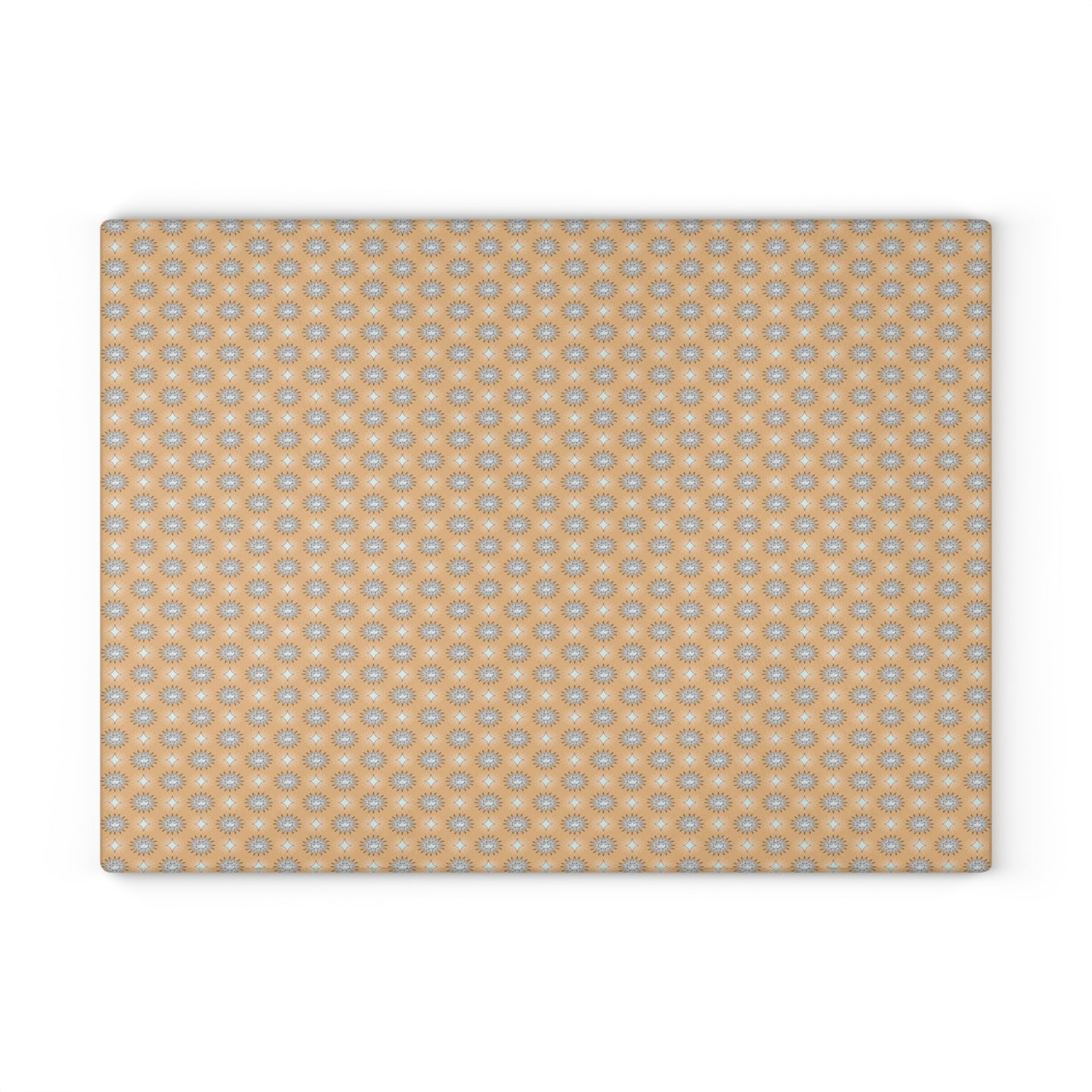 Tan Sunset Star-crossed Bodies Glass Cutting Board, 11" x 15"