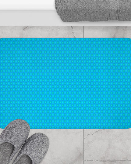 Blue Green Star-crossed Bodies 34" x 21" Bath Mat