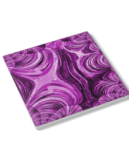 Uzi Spiral Powder Lavender 4" x 4" Square Ceramic Coaster