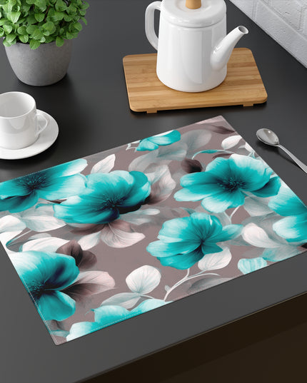 Tif Green Gray Floral Bunch Placemat, 1 pc