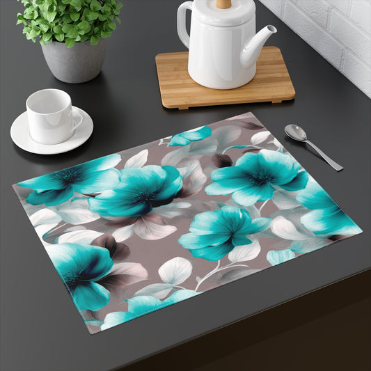 Tif Green Gray Floral Bunch Placemat, 1 pc