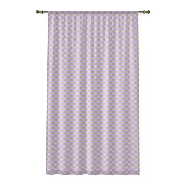 Magenta Star-crossed Bodies Sheer Window Curtain, 50" x 84", partially transparent