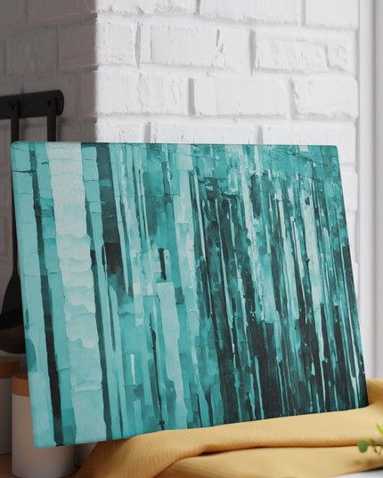Striped Tif 11" x 15" Glass Cutting Board