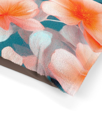 Orange Blossom Floral Bunch Pet Bed, 28" × 18"
