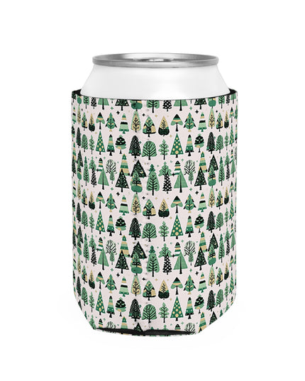 Mini Vintage Green Trees 12 oz Can Cooler Sleeve
