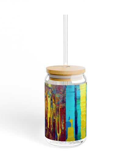 Striped Alpha Sipper Glass, 16oz