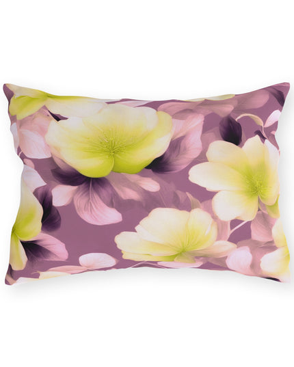 Lemon Blossom Floral Bunch Outdoor Pillow, 20" x 14"