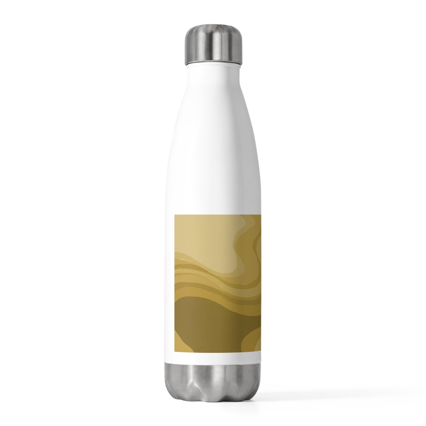 Brown Wavey 20oz Insulated Water Bottle