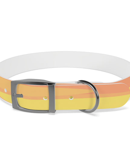 Pastel Bright Oranges Patches Large Dog Collar