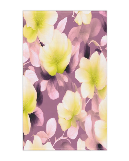 Lemon Blossom Floral Bunch Tea Towels (cotton, poly), 18" x "30