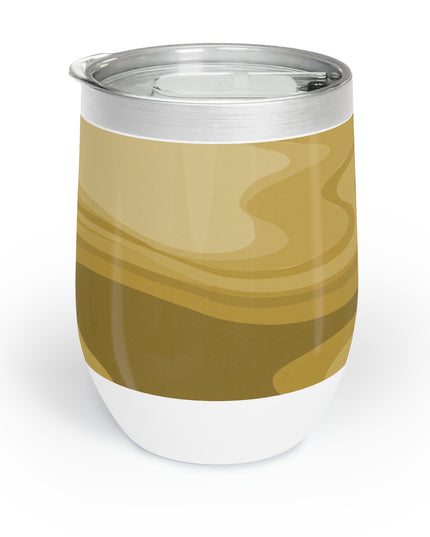 Brown Wavey 12 oz Chill Wine Tumbler