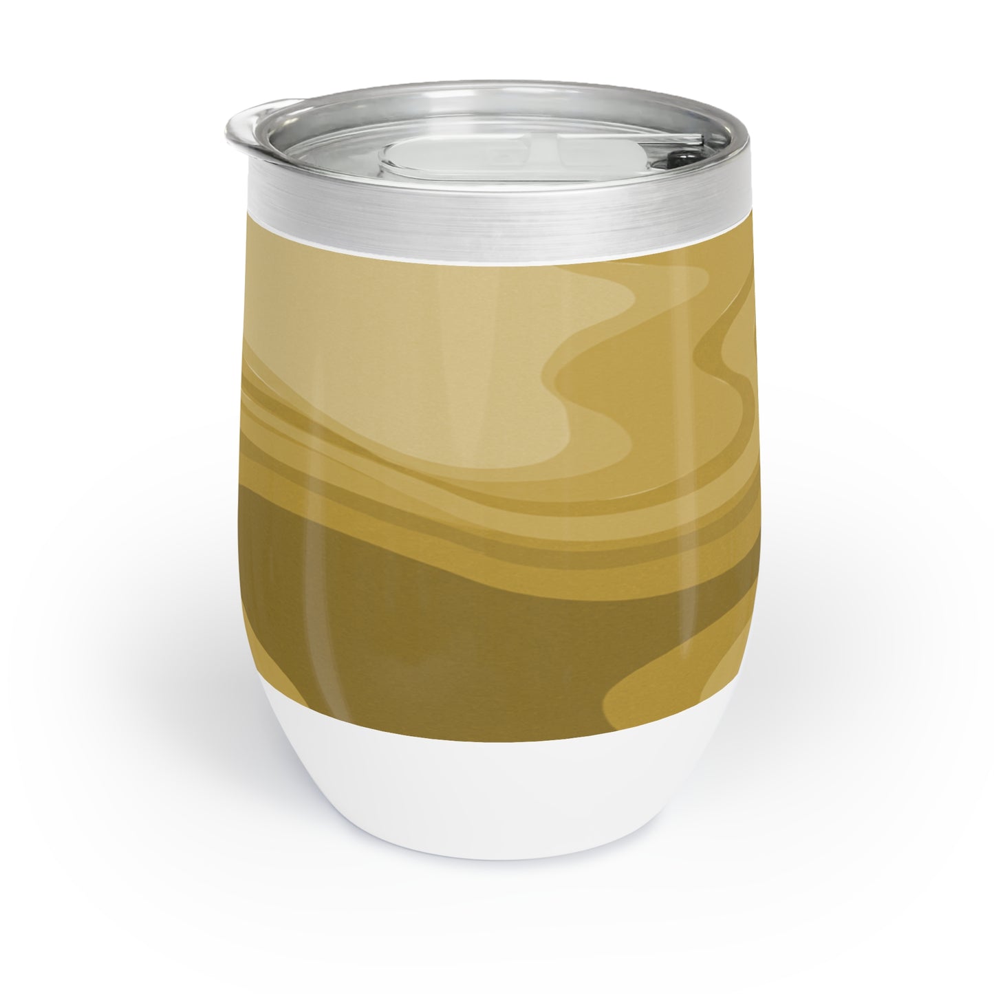 Brown Wavey 12 oz Chill Wine Tumbler