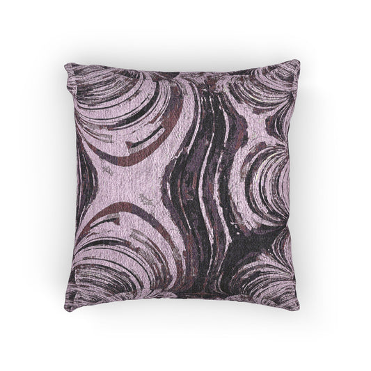 Uzi Spiral Powder Lavender Woven Pillow, 17" x 18"