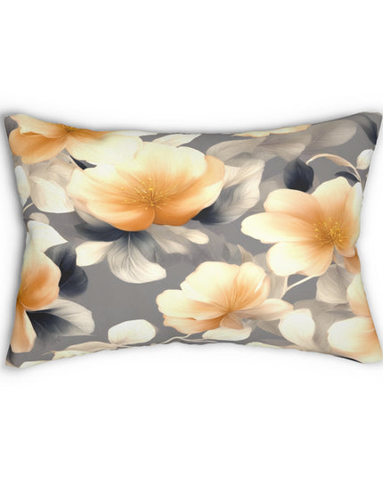 Soft Blossom Floral Bunch Spun Polyester Lumbar Pillow, 20" x 14"