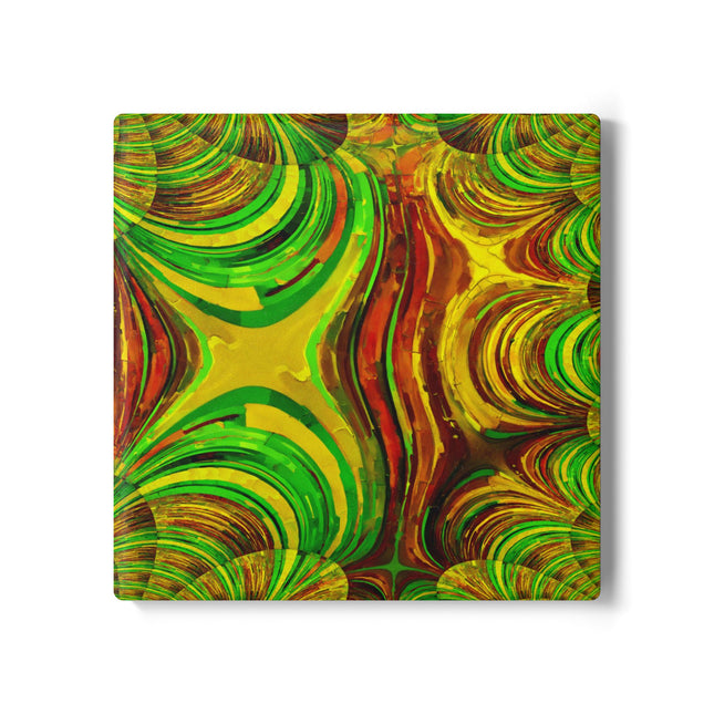 Uzi Spiral Beta 4" x 4" Square Ceramic Coaster