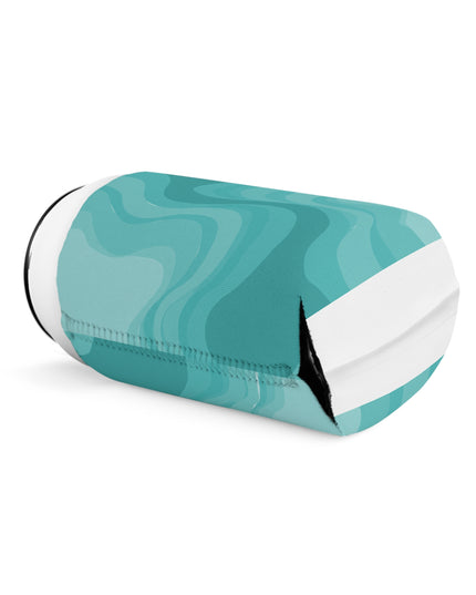 Tif Green Wavey 12 oz Can Cooler Sleeve