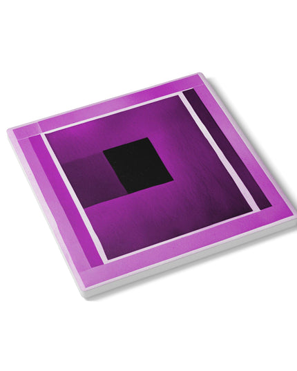 Magenta Shadow 4" x 4" Square Ceramic Coaster