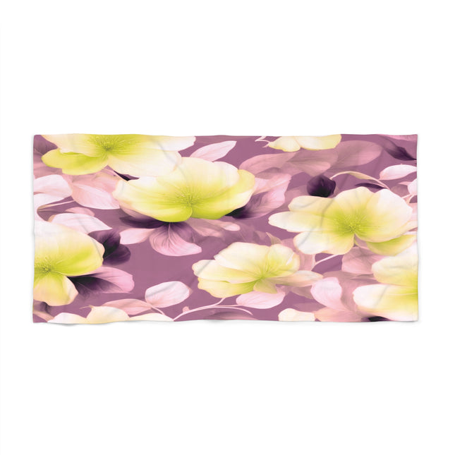 Lemon Blossom Floral Bunch 30" x 60" Beach Towel