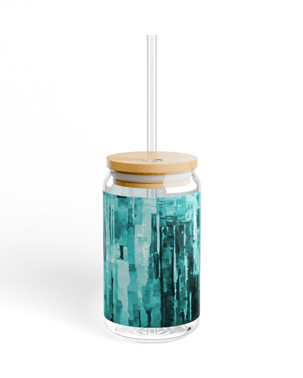 Striped Tif Sipper Glass, 16oz