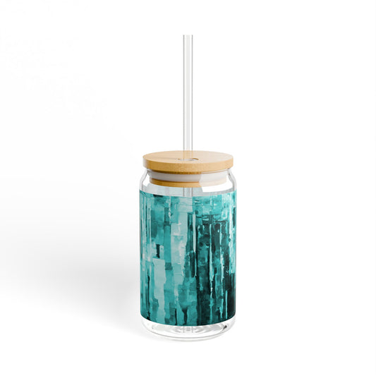 Striped Tif Sipper Glass, 16oz