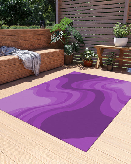 Wavey Purple Wavey 60" x 84" Outdoor Rug