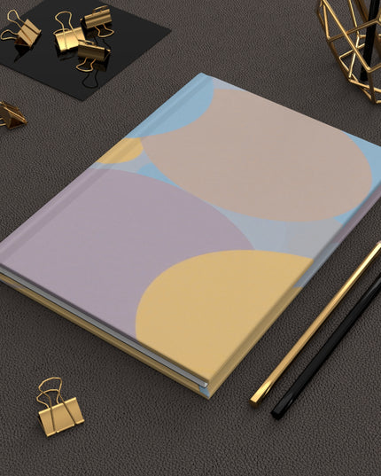 Pastel Baby Blue and Peach Patches 5.75" x 8" Hardcover Journal Matte with 150 lined pages