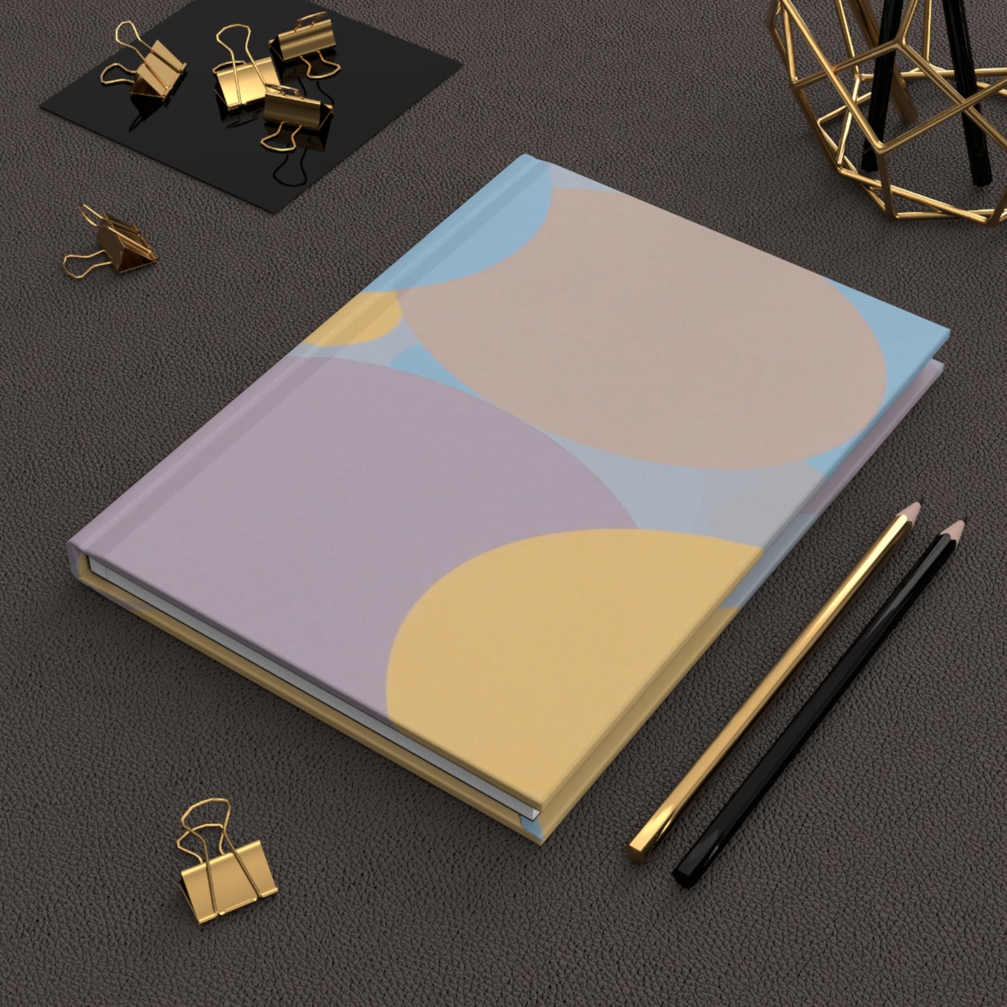 Pastel Baby Blue and Peach Patches 5.75" x 8" Hardcover Journal Matte with 150 lined pages