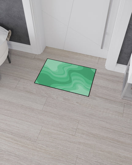 Mint Green Wavey 18" x 27" Heavy Duty Floor Mat