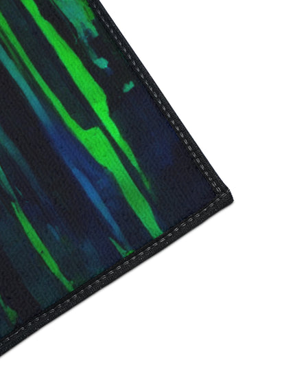 Striped Blue Green 48" x 72" Heavy Duty Floor Mat