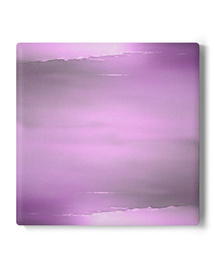 Dark Pink Sea Amethyst Fog 4" x 4" Square Ceramic Coaster