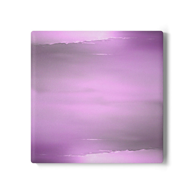 Dark Pink Sea Amethyst Fog 4" x 4" Square Ceramic Coaster