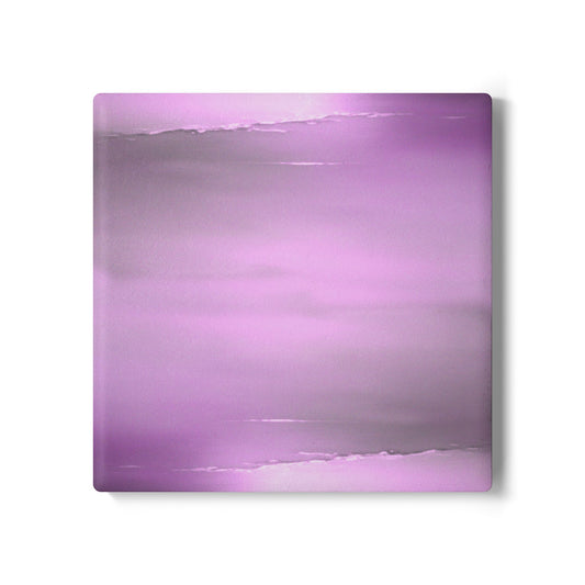 Dark Pink Sea Amethyst Fog 4" x 4" Square Ceramic Coaster